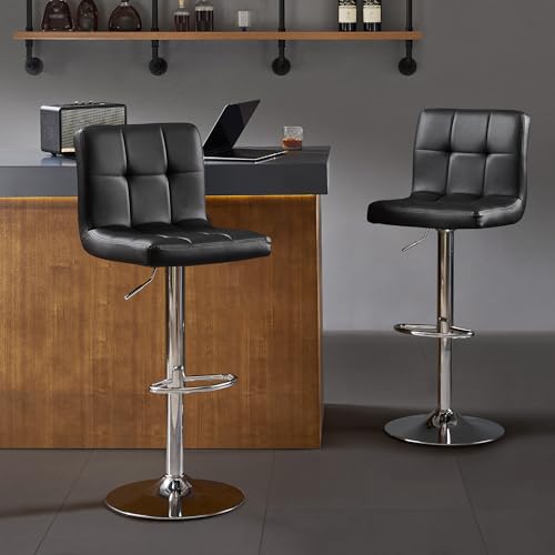 Nestvatto black swivel bar stool set