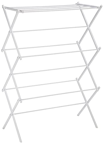 Basics Foldable Portable Clothes Drying Rack front view